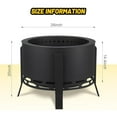 thumbnail image 6 of ChaoLink 26" Smokeless Fire Pit with Ash Tray Base, Wood Burning Firepit with Adjustable Foot & Fire Poker, Portable for BBQ, Bonfire, Camping, 6 of 7