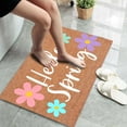 thumbnail image 4 of Spring Floral Decor Welcome Entrance Door Mat, Doormat for Front Door, Non- Backing,Hello Summer Flower Home Decoration Non- Indoor Outdoor Front Doormats Rug 23.6x15.7Inch, 4 of 6