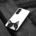 thumbnail image 4 of WIRESTER Shockproof Soft Rubber Cover Case for Samsung Galaxy S24 FE 6.7", Animal Black White Tuxedo Cat, 4 of 5