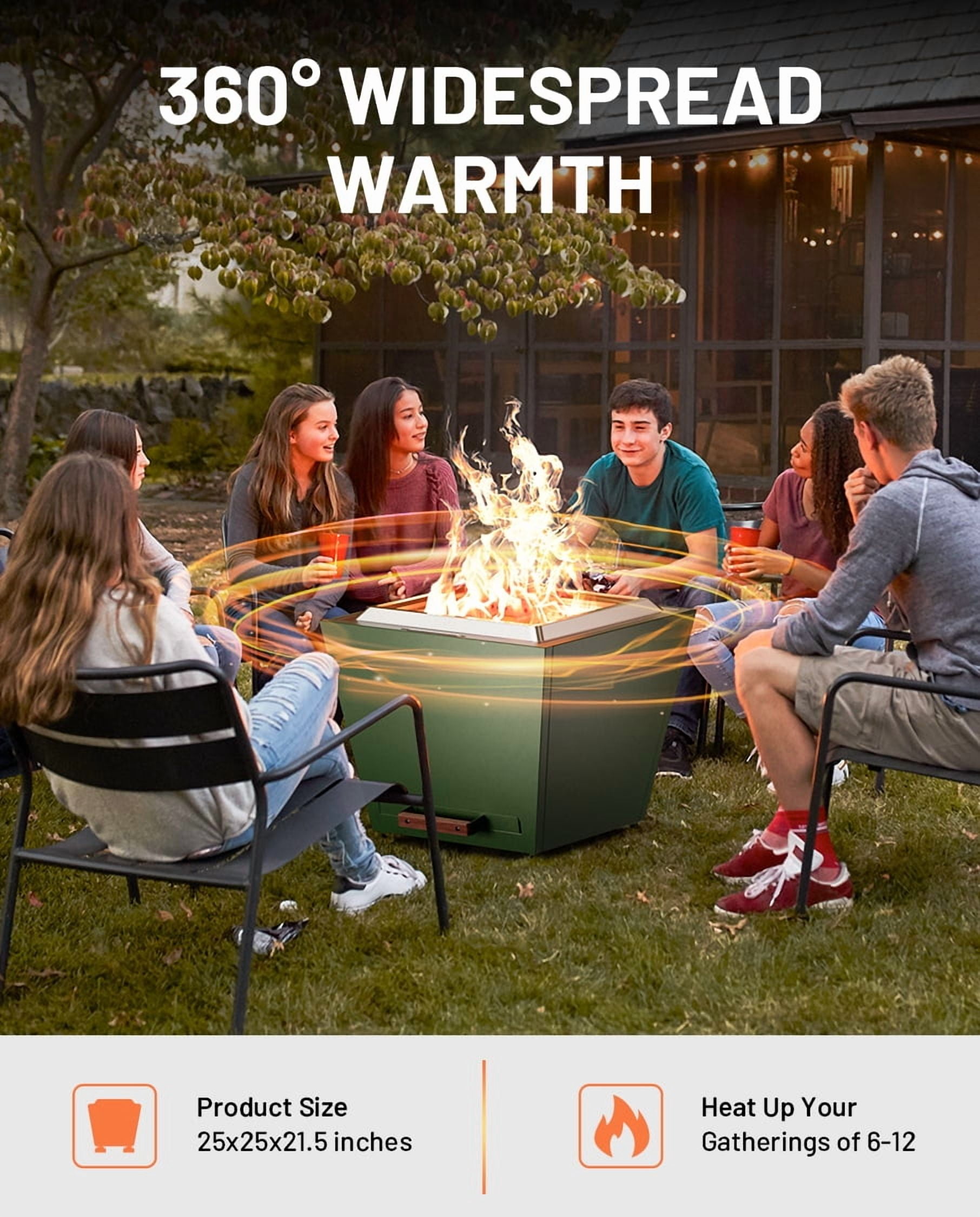 LEGACY HEATING Cyberpit One 25" Smokeless Fire Pit w/ Ash Pan & Handle - Stainless Steel