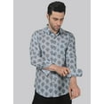 thumbnail image 4 of Flamingo Frenzy Men's Printed Full Sleeve Casual Linen Shirt, 4 of 6