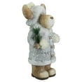 thumbnail image 2 of Northlight Frosted Ceramic Moose in Winter Coat Holding Pine Sprigs Christmas Figure - 18", 2 of 4