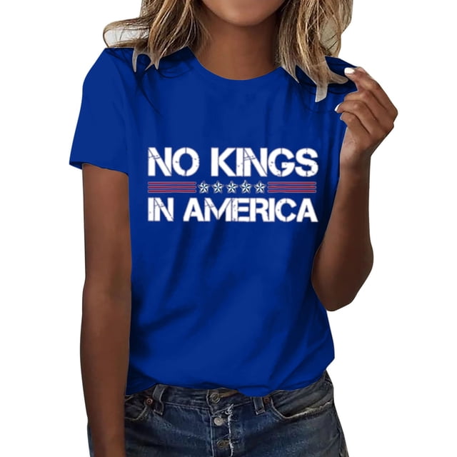 HXWCHs T-Shirt Uni pour Femme Col Rond Profond Mode Décontractée T-Shirt à Col Rond pour Femme Manches Courtes Imprimé Haut pour Tous les Jours L Bleu