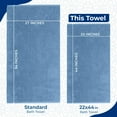 thumbnail image 3 of Dan River Bath Towel 6 pack 22x44 in Ultra Soft Quick Drying Cotton Towel - Medium Blue, 3 of 7