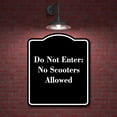thumbnail image 2 of Do Not Enter No Scooters Allowed BLACK Aluminum Composite Sign 15''x18'', 2 of 9