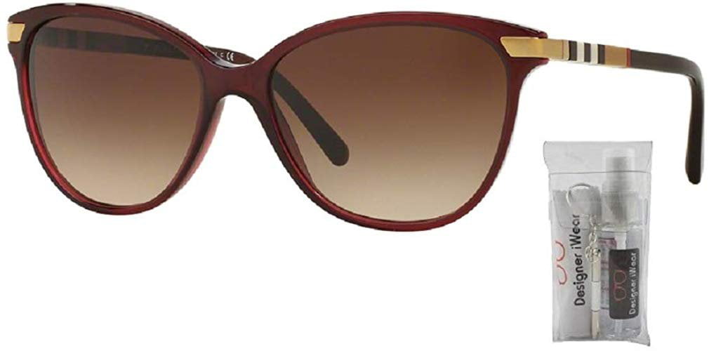 Burberry BE4216 300213 57M Dark Havana/Brown Gradient Cat Eye Sunglasses  For Women+FREE Complimentary Eyewear Care Kit