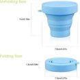 thumbnail image 2 of Foldable Silicone Travel Mug, 2 Foldable Silicone Cups, Reusable Portable Cups, Foldable Travel Mugs with Lids, Silicone Folding Cups, Reusable Foldin, 2 of 5