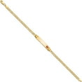 thumbnail image 5 of 10K Yellow Gold Semi-Solid Medical Red Enamel Cuban Link Id Bracelet (Width 5.5) (Length 7) - Jbsp, 5 of 5