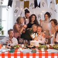 thumbnail image 2 of 137x274cm Christmas Disposable Tablecloth Gingerbread Man Snowflake Tableware Xm, 2 of 4