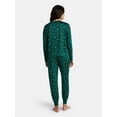 thumbnail image 3 of Holiday Time Women's Long Sleeve Crew Neck Sleep Top and Jogger Pants Pajama Set, 2-Piece, Sizes S-3X, 3 of 5