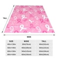 thumbnail image 3 of Fotbe Breast Cancer Awareness (3) Manta de Franela Acolchonada con Estampado, Súper Suave y Esponjosa, Extra Grande para Sofá, Cama, Uso Todo el Año-60"x50", 3 of 7