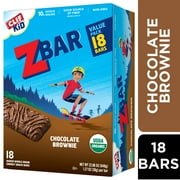 CLIF Kid Zbar - Chocolate Brownie - Soft Baked Whole Grain Snack Bars - USDA Organic - Non-GMO - Plant-Based - 1.27 oz. (18 Pack)