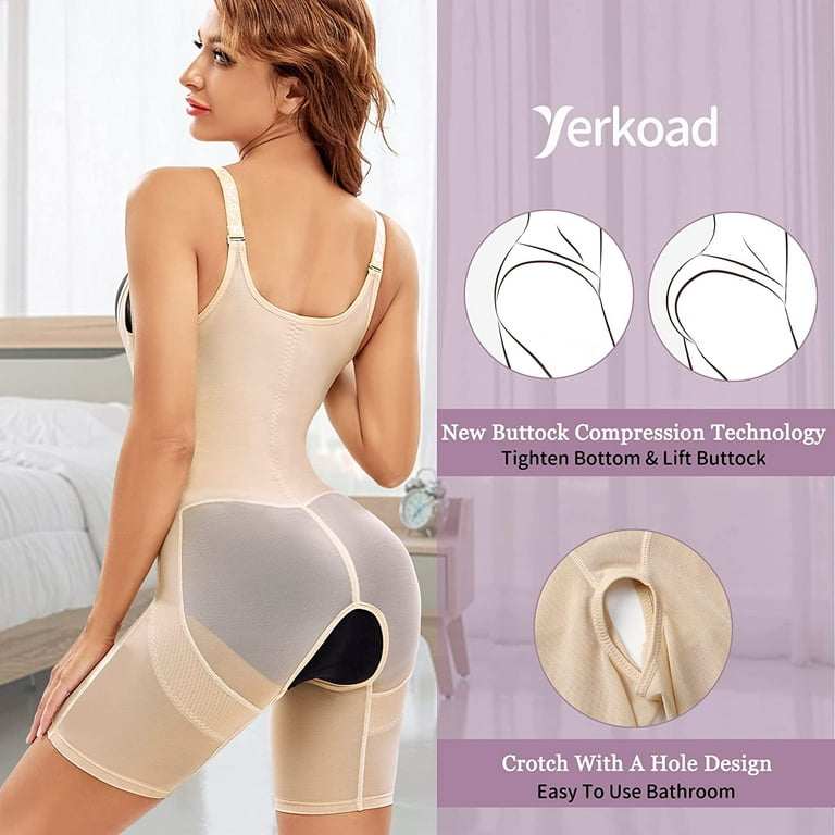 YERKOAD Double Tummy Control Shapewear Shorts for Women High Waist Butt  Lifter Panties Body Shaper Underwear Thigh Slimmer(Small, Beige) at   Women's Clothing store