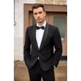 thumbnail image 2 of COOFANDY Wedding Outfit for Men 2 Piece Mens Suit Slim Fit Tuxedo with Shawl Lapel for Grooms, 2 of 6