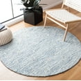 thumbnail image 2 of SAFAVIEH Micro-Loop Aspen Geometric Area Rug, Light Blue/Ivory, 5' x 5' Round, 2 of 7