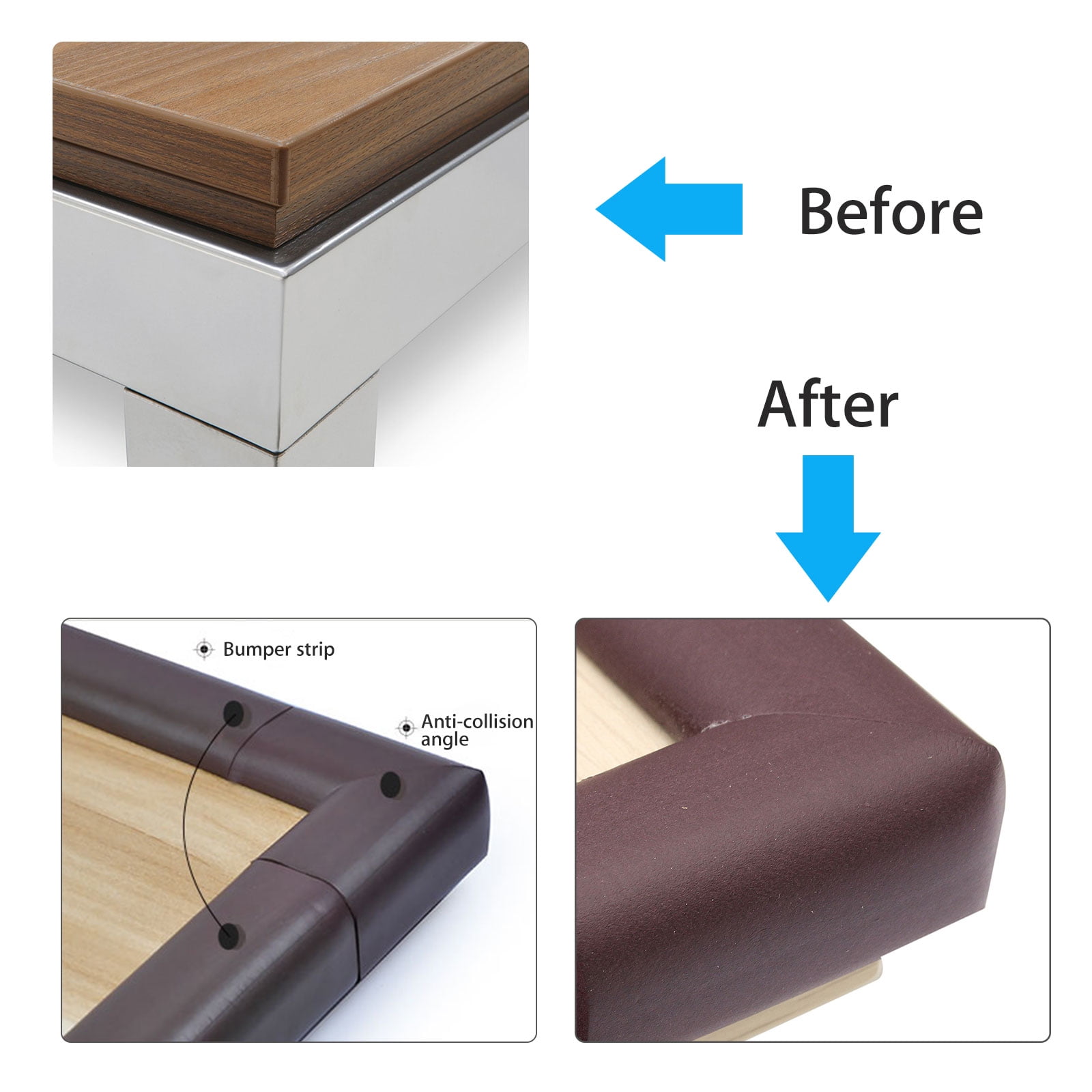 Baby Safety Desk Table Edge Corner Protector Cushion Guard Strip Soft  Bumper 1M