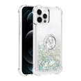 thumbnail image 2 of Funda para iPhone 12 PRO MAX con Brillo Líquido Flotante, Purpurina, Parachoques y Anillo Giratorio Soporte, 2 of 5