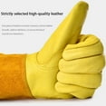 thumbnail image 7 of Women Cowhide Thorn Proof Gardening Gloves, Long Gauntlet Heavy Duty Garden Gloves, Large Garden Gloves for Women and Men Rose Pruning Gloves, 7 of 7