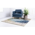 thumbnail image 3 of Rugs.com Hyacinth Collection Rug – 4 Ft Square Blue Medium Rug Perfect For Living Rooms, Kitchens, Entryways, 3 of 9