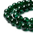 thumbnail image 3 of Spray Painted Glass Beads Strands Round Dark Green 8mm Hole: 1.3~1.6mm 100pcs/strand 31.4 inch diy, 3 of 4