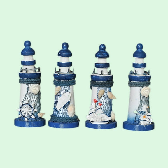 Raindrops Miniature Lighthouse Figurines Marine Model Seaside