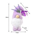 thumbnail image 3 of Lavender Swedish Gnomes Decoration for Home Pastel Spring Summer Tiered Tray Plush Decor Nordic Dwar, 3 of 5
