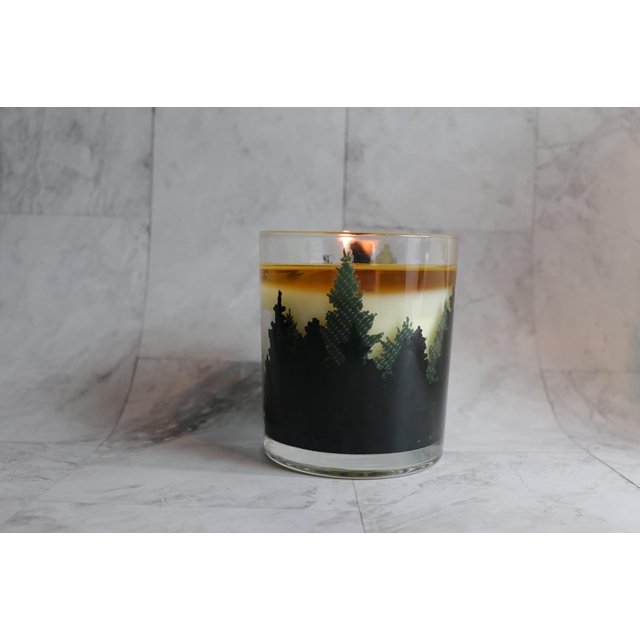 Sunkiss Unlimited Color Changing! Fun Designs ThermoH Logo Candle (Fresh Pine Trees) - Reusable as a Color Changing Cup After! (Double The Value!)
