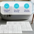 thumbnail image 3 of BNM Non-Slip Washable Bath Rug Set, 20" x 30", 24" x 36", White, 3 of 8