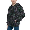 thumbnail image 2 of Lsque Lavender Flowers Patten Youth Hoodie Sweatshirt Pullover with Kangaroo Pocket Boys and Girls Hoodie Warm Hoodie for Kids-X-Large, 2 of 6