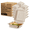 Natural, variant on Karat Earth 2 Compartments, 9''x6'' Paper Hinged Containers, Molded Fiber, White - 200 pcs
