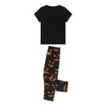 thumbnail image 6 of Halloween Pajamas for Family Glow In The Dark Pattern Letter Holiday Sleepwear, 6 of 10