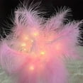 thumbnail image 5 of Feather Bedroom Bedside Lamp LED Atmosphere Feather Night Lights Goose Feather Table Lamp for for Mother Home Girl Room Wedding Decoration (Pink), 5 of 8