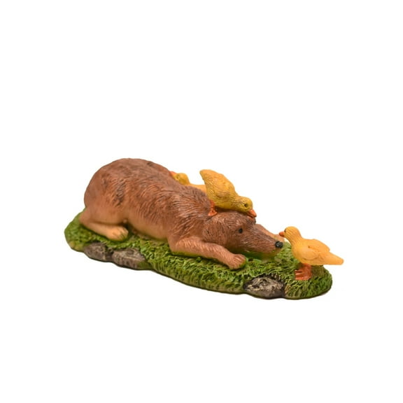 Golden Retriever Playing With Ducks Miniature Fairy Garden Accessories Mini Pet Dog Statue Outdoor Decor
