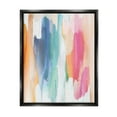 thumbnail image 3 of Stupell Industries Faded Rainbow Tones Layered Shape Abstraction Jet Black Framed Floating Canvas Wall Art, 24x30, by Jackie Hanson, 3 of 5