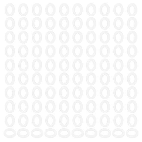 Uxcell Nylon Flat Washers Plastic Sealing Flat Round Washer Spacer Gaskets for Plumbing Faucet Hose White M5x8x1mm 120Pcs