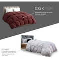 thumbnail image 4 of CGK Linens Premium Down Alternative Comforter - Full Size All-Season Fluffy & Cozy Duvet Insert, Burgundy, 4 of 6