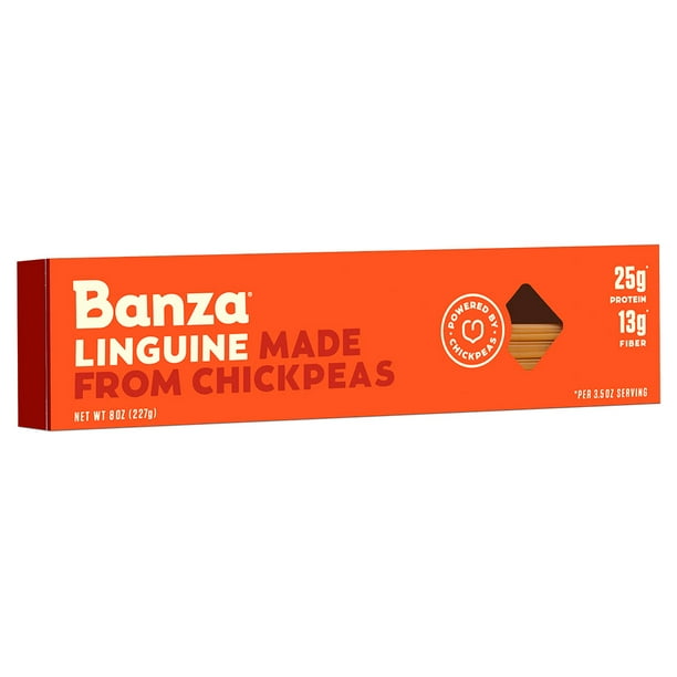 Banza Linquine Pasta, Chickpea Pasta, High Fiber & High Protein Pasta
