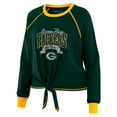 thumbnail image 2 of Women's WEAR by Erin Andrews Green/Gold Green Bay Packers Tie-Front Long Sleeve Top, 2 of 4