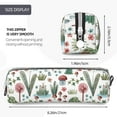 thumbnail image 3 of Yiaed Frog and Forest Plants Print Leather Pencil Case - Leather Pen Pencil Holder - Elegant & Practical Pencil Pouch for Work & Office, 3 of 7
