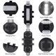 thumbnail image 4 of Bike Lights Set USB Rechargeable Bicycle Headlight & Tail Light Waterproof Cycle Front Headlight and Back Light Dual Front & Rear Bright Light, 4 of 5