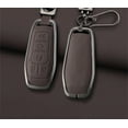 thumbnail image 5 of 5-Button Key Housing Fit for Lincoln MKC MKX MKZ 2013-2018 Metal Key Bag Leather Key Fob Cover Fit for Ford F150 Fusion Mustang Edge Explorer 2013-2017,with USA Flag Keychain, 5 of 8
