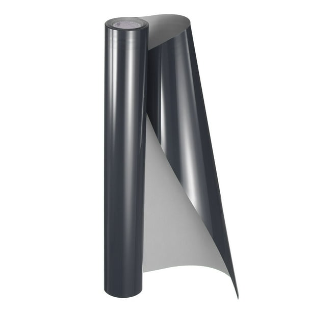 Vinilo de transferencia de calor Uxcell HTV 11.8" x 5 pies rollo PU gris oscuro para todas las máquinas de corte, fácil de cortar y desmalezar