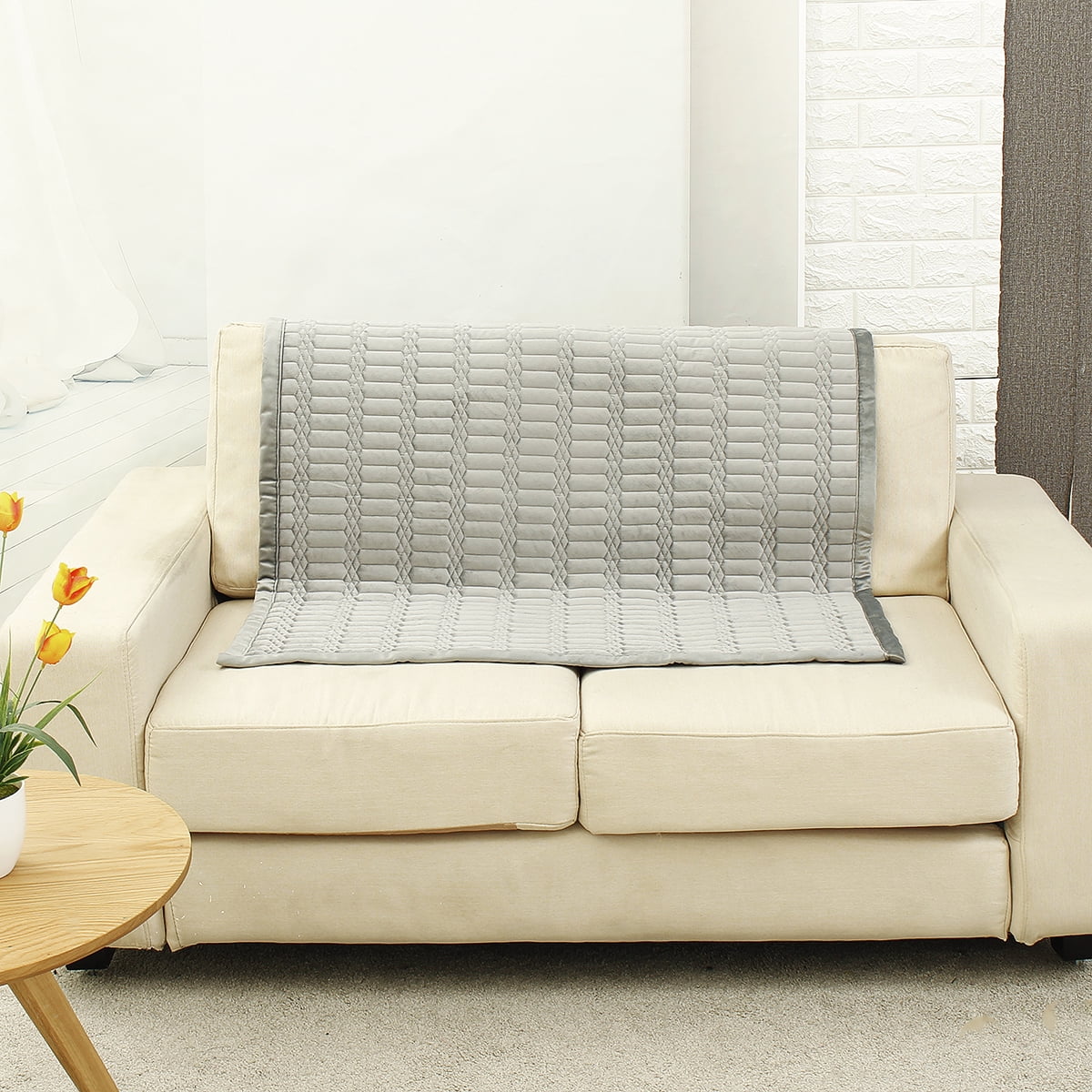 KUDOSALE Sectional Sofa Slipcover Velvet Sofa Slipcover Protector Slip