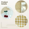 thumbnail image 3 of Farmhouse Swag Curtain Valance, Yellow Plaid Arched Door Panel with Cherry Accents for Window & Door, Rustic Country Home Decor, 3 of 5