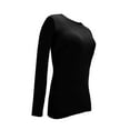 thumbnail image 3 of ACTIVE UNIFORMS Women's Under Scrub Tee Crew Neck Long Sleeve T-Shirt (Black, Small), 3 of 6