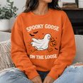 thumbnail image 4 of Halloween Shirt, Spooky Goose on the Loose Sweatshirt, Ghost Duck Hoodie, Funny Trick or Treat T-Shirt, Halloween Gift for Goose Lovers, 4 of 9