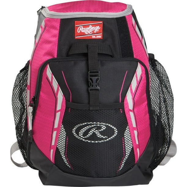 Rawlings R400 Youth Players Baseball Backpack, Neon Pink