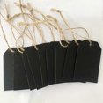 thumbnail image 2 of 40pcs Wooden Chips Square Wooden Sheets Mini Hanging Slices Decoration DIY Crafts Party Decor (Black ), 2 of 3