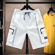 thumbnail image 3 of Pantalones cortos cargo para hombre, bermudas, pantalones cortos para hombre con bolsillos, cordón ajustable, pantalones cortos desgastados, cintura elástica elástica cómoda para hombre, 3 of 5