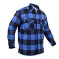 thumbnail image 4 of Rothco Extra Heavyweight Buffalo Plaid Sherpa Lined Flannel Shirts,Blue,S, 4 of 4